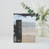 Key West Beach en Bar-fotoscène Briefkaart (Staand voorkant)