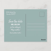 Key West Beach Palm Tree Bewaar de data Briefkaart (Achterkant)