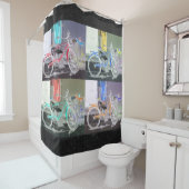 Key West Bicycle Douchegordijn (In situ)