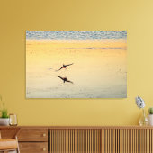 Key West Bird Vliegende Oceaan Zonsondergang Flori Canvas Afdruk (Insitu (Woonkamer))