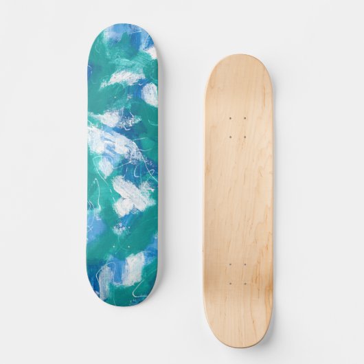 Key West Blue Half Pipe Persoonlijk Skateboard (Voorkant)