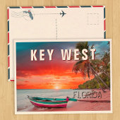 Key West Briefkaart Florida Palm Tree Beach