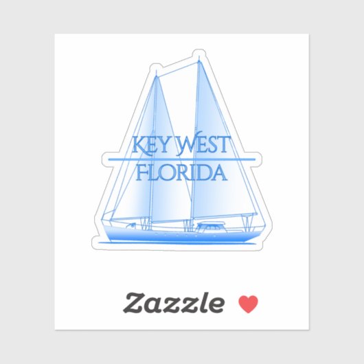 Key West Coastal Nautical Sailor Sticker (Vel)
