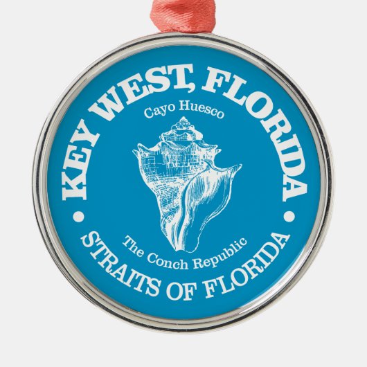 Key West (conch) Metalen Ornament (Voorkant)