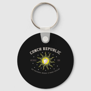 Key West Conch Republic Florida Duikvissen Geschen Sleutelhanger