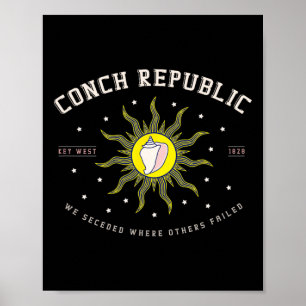 Key West Conch Republic Florida Duikvisserij Cadea Poster