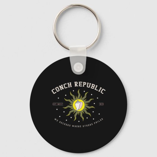 Key West Conch Republic Florida Scu Visgeschenk Sleutelhanger (Voorkant)