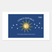 KEY WEST - CONCH REPUBLIEK FL RECHTHOEKIGE STICKER (Voorkant)