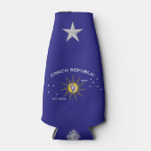 Key West Conch Republiek Vlag Flesjeskoeler (Voorkant)