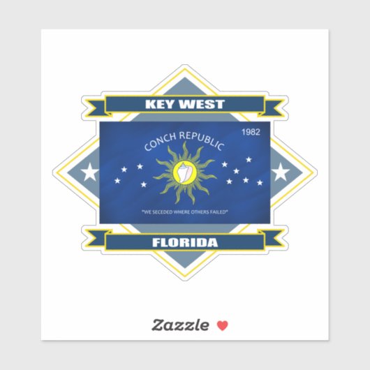 Key West diamant Sticker (Vel)