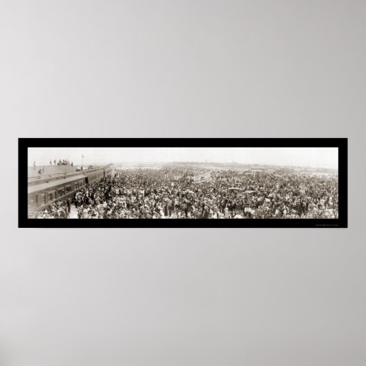 Key West FL 1st Train Foto 1912 Poster (Voorkant)