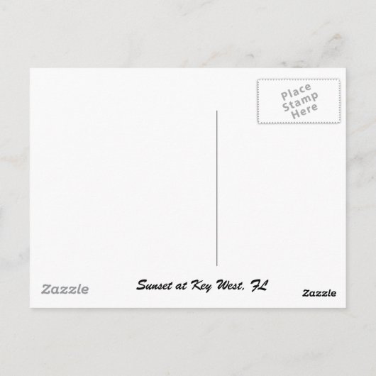 Key West, FL Briefkaart (Achterkant)