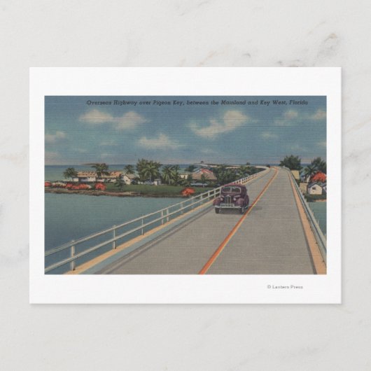 Key West, FL - Highway between Mainland & Keys Briefkaart (Voorkant)