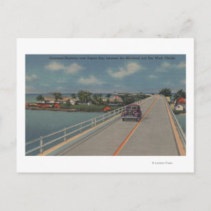 Key West, FL - Highway between Mainland & Keys Briefkaart