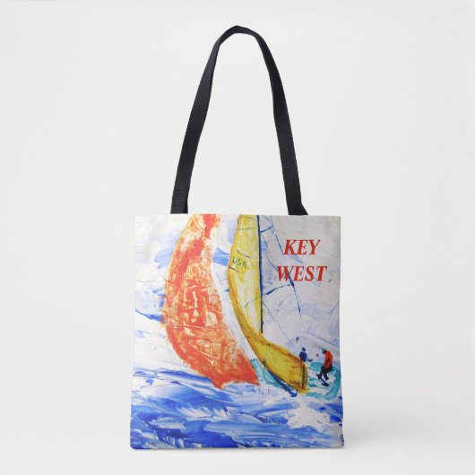 Key West FL Jumbo Canvas tas (Voorkant)