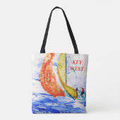 Key West FL Jumbo Canvas tas (Achterkant)