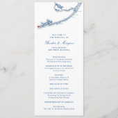 Key West FL Kaart Elegant Navyblauw Huwelijk (Voorkant)