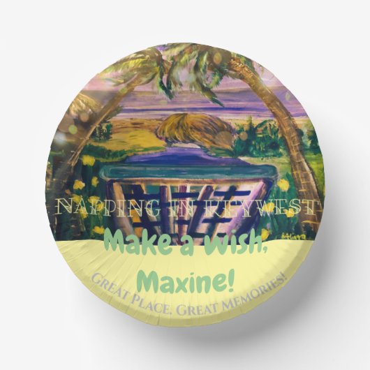 Key West, FL Memory Tip of Travel Papieren Kommen (Voorkant)