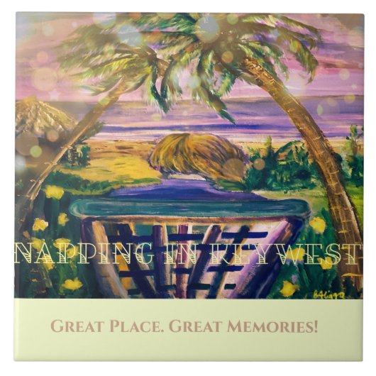 Key West, FL Memory Tip of Travel Tegeltje (Voorkant)