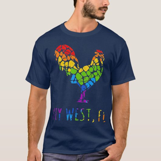 Key West FL RoosterChicken Fantasy Souvenir T-shirt (Voorkant)