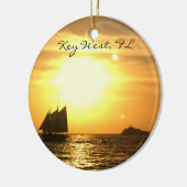 Key West, FL Sailboat Sunset Keramisch Ornament (Links)