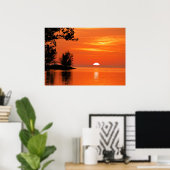 Key West, FL Zonsondergang Poster (Thuiskantoor)