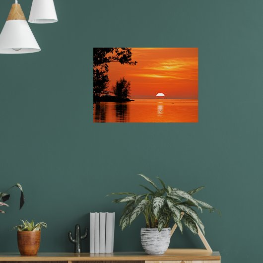 Key West, FL Zonsondergang Poster (Woonkamer 1)