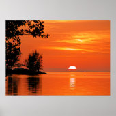 Key West, FL Zonsondergang Poster (Voorkant)