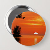 Key West, FL Zonsondergang Ronde Button 4,0 Cm (Voorkant /achterkant)