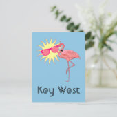 Key West Flamingo Briefkaart (Staand voorkant)