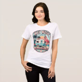 Key West Flamingo Kampeerwagen Florida Keys Tri-Blend Shirt (Voorkant volledig)