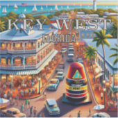 Key West Florida 3 inch Vinyl Sticker (Voorkant)