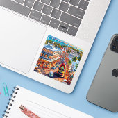 Key West Florida 3 inch Vinyl Sticker (Laptop met iPhone)