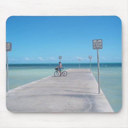 Key West Florida Aquamarine Ocean Pier Mousepad FL Muismat (Voorkant)