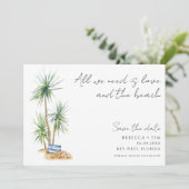 Key West Florida Beach Weddenfoto Save The Date (Staand voorkant)