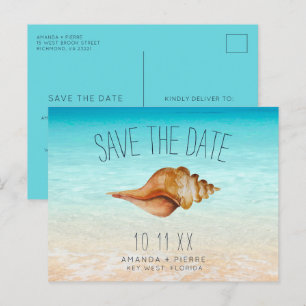 Key West Florida Beach Wedding Aankondigingskaart