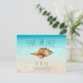 Key West Florida Beach Wedding Aankondigingskaart (Staand voorkant)