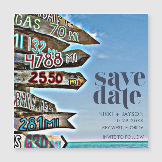 Key West Florida Bestemming Bruiloft Sla de datum  (Voorkant)