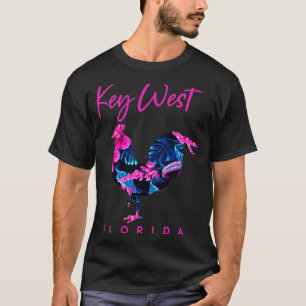 Key West Florida Bloem Hibiscus Kip Lover Sou T-shirt