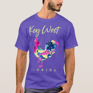 Key West Florida Bloem Hibiscus Kip Lover Sou T-shirt