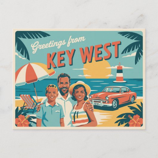Key West, Florida Briefkaart (Voorkant)