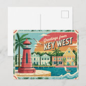 Key West, Florida Briefkaart (Voorkant / Achterkant)