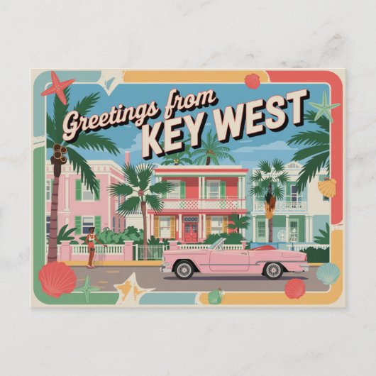 Key West, Florida Briefkaart (Voorkant)