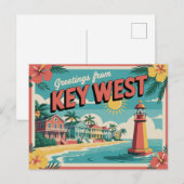Key West, Florida Briefkaart (Voorkant / Achterkant)