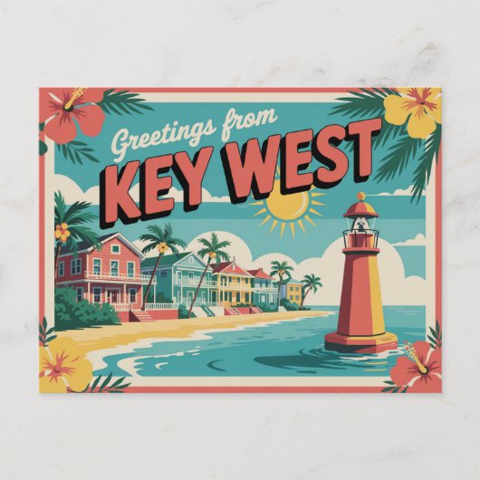 Key West, Florida Briefkaart (Voorkant)