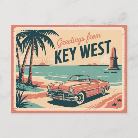 Key West, Florida Briefkaart (Voorkant)