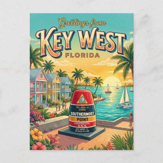 Key West Florida Briefkaart (Voorkant)