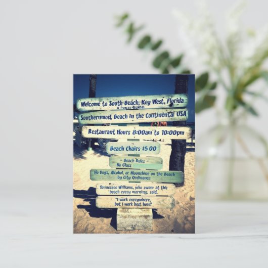 Key West Florida Briefkaart (Staand voorkant)