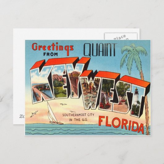 Key West Florida Briefkaart (Voorkant / Achterkant)
