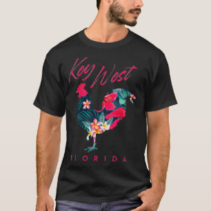 Key West Florida Chicken Lover Flower Hibiscus Sou T-shirt
